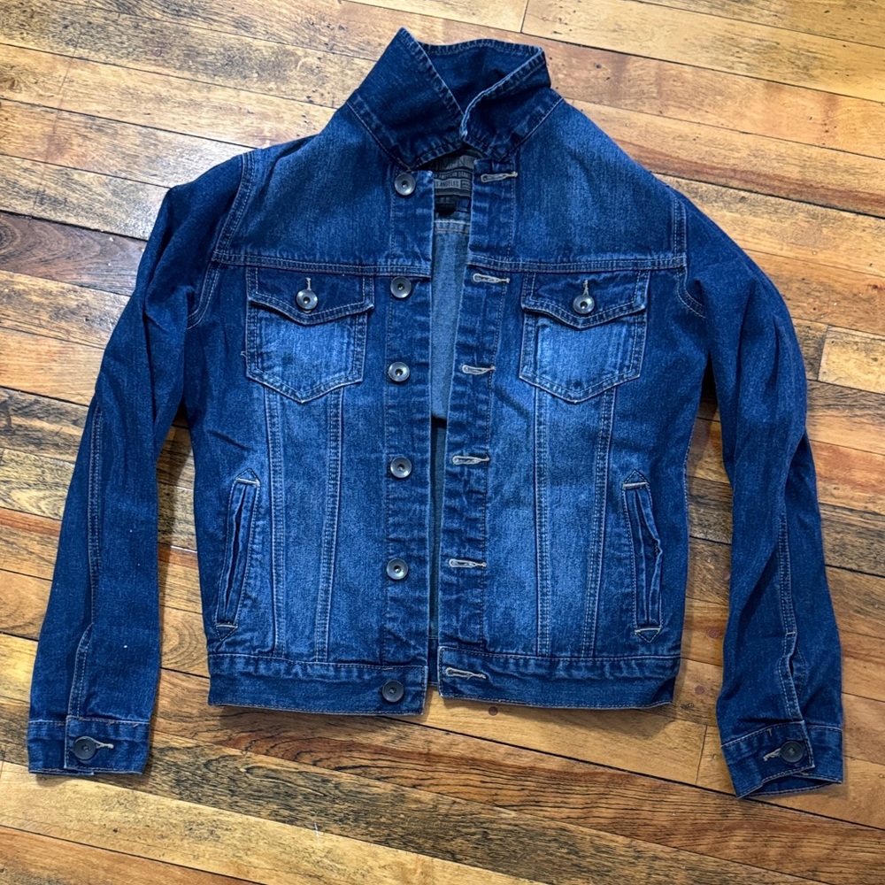 Forever 21 Men's Dark Blue Denim Jacket